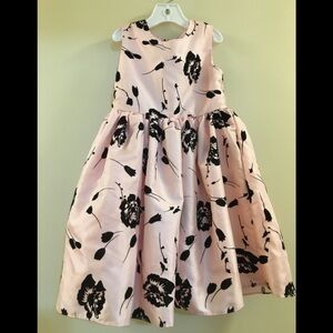 Frais Girls Pink Black Floral Dress 5